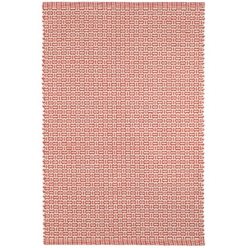 Miss Muffet Paprika Handwoven Cotton Rug