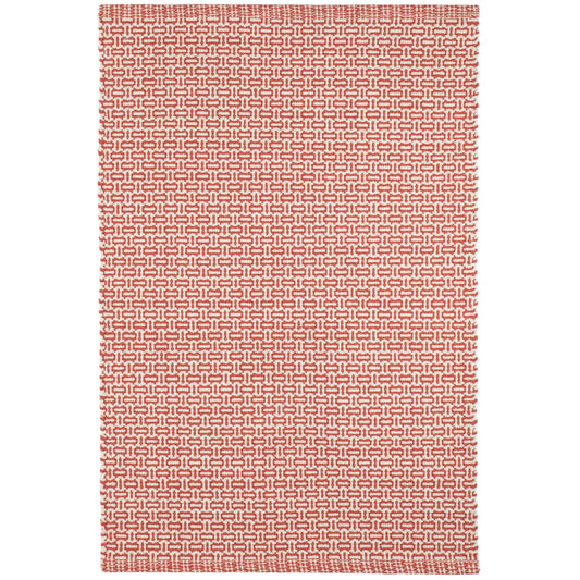 Miss Muffet Paprika Handwoven Cotton Rug