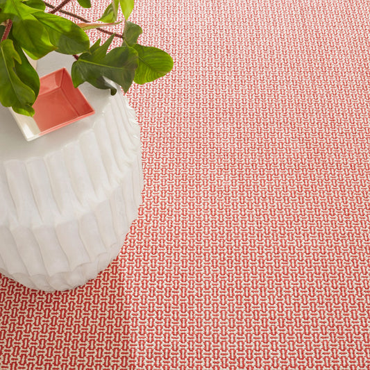 Miss Muffet Paprika Handwoven Cotton Rug