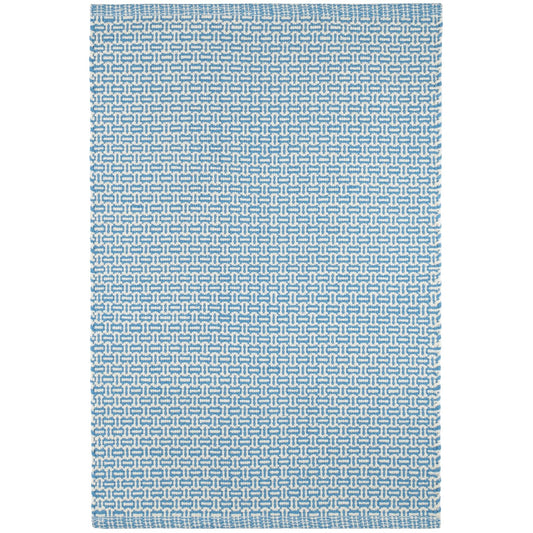 Miss Muffet French Blue Handwoven Cotton Rug