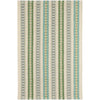 Long Slade Teal Handwoven Cotton Rug