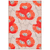 Japanese Poppy Multi Machine Washable Rug
