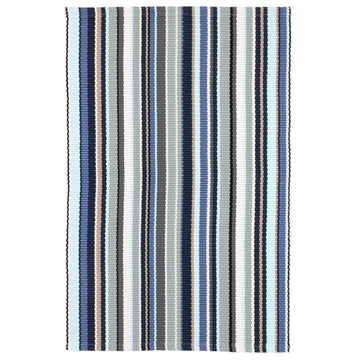 Westbrook Stripe Blue Handwoven Indoor/Outdoor Rug