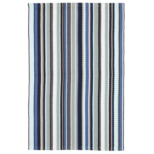 Westbrook Stripe Blue Handwoven Indoor/Outdoor Rug