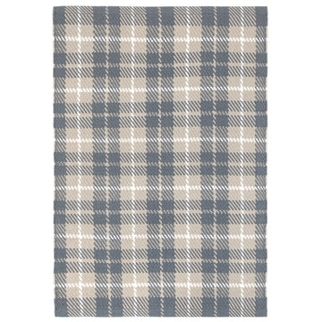 Lakeville Plaid Charcoal Handwoven Indoor/Outdoor Rug