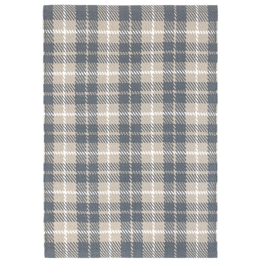 Lakeville Plaid Charcoal Handwoven Indoor/Outdoor Rug