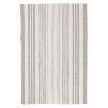 Quincy Stripe Platinum Handwoven Indoor/Outdoor Rug