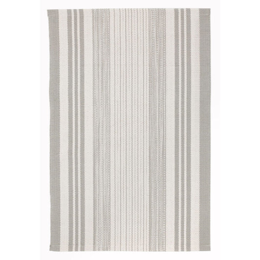Quincy Stripe Platinum Handwoven Indoor/Outdoor Rug