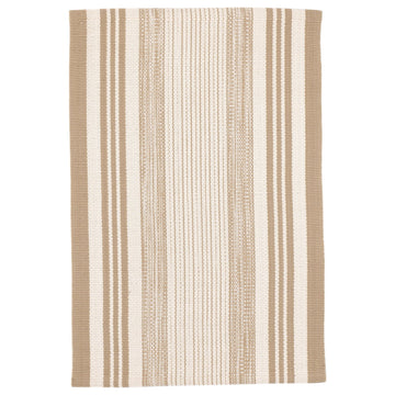 Quincy Stripe Khaki Handwoven Indoor/Outdoor Rug