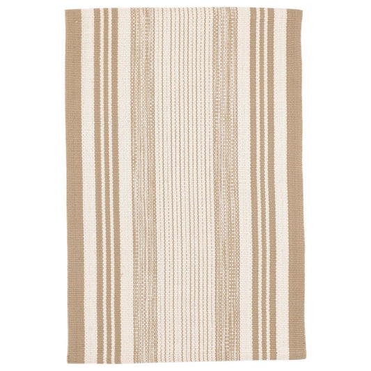 Quincy Stripe Khaki Handwoven Indoor/Outdoor Rug