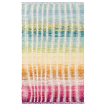 Watercolor Horizon Handwoven Cotton Rug - Multi