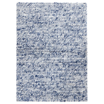 Niels Navy Handwoven Wool/Viscose Rug