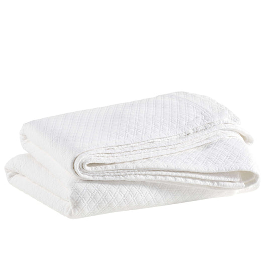Diamond White Matelasse Coverlet