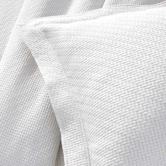 Interlaken White Matelasse Coverlet