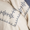 Cross-Stitch Linen Navy Duvet Cover