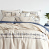 Cross-Stitch Linen Navy Sham