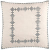 Cross-Stitch Linen Navy Sham