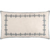 Cross-Stitch Linen Navy Sham