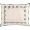 Cross-Stitch Linen Navy Sham