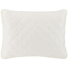 Quilted Silken Solid Ivory Sham