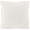 Quilted Silken Solid Ivory Sham