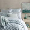 Quilted Silken Solid Robin's Egg Blue Sham
