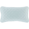 Quilted Silken Solid Robin's Egg Blue Sham