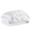 Quilted Silken Solid White Coverlet