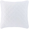 Quilted Silken Solid White Sham
