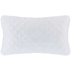Quilted Silken Solid White Sham