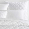 Quilted Silken Solid White Sham