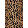 Leopard Hand Micro Hooked Wool Rug - Brown
