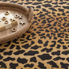 Leopard Hand Micro Hooked Wool Rug - Brown