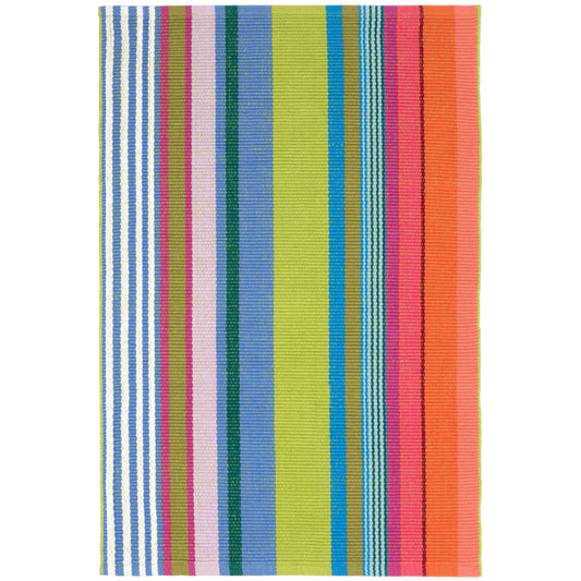 Mellie Stripe Handwoven Cotton Rug - Multi