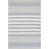 Rugby Stripe Light Blue Handwoven Indoor/Outdoor Rug