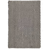 Two-Tone Rope Black/Ivory Handwoven Indoor/Outdoor Rug