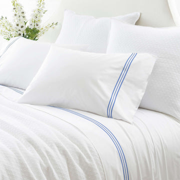 Trio French Blue Pillowcases (Pair)