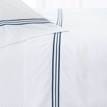 Trio Indigo Flat Sheet