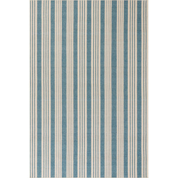 Birmingham Blue Machine Washable Rug