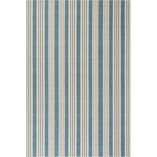 Birmingham Blue Machine Washable Rug