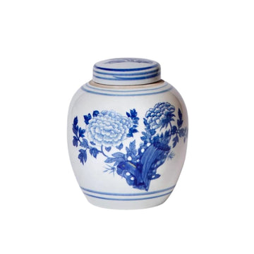 Abundant Peony Ginger Jar Vases, Planters & Jars 