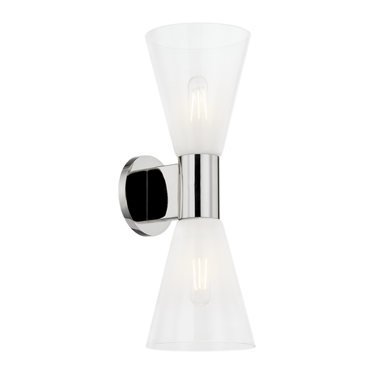 Alma Wall Sconce Large Wall Sconce Polished Nickel 