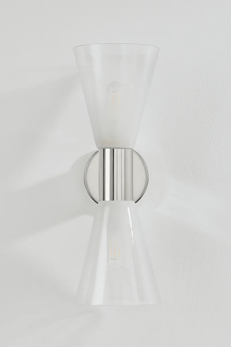 Alma Wall Sconce Large Wall Sconce Polished Nickel 