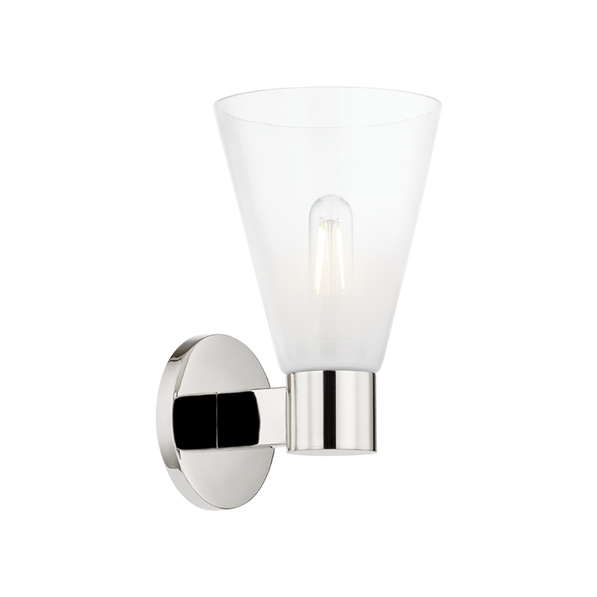 Alma Wall Sconce Small Wall Sconce Polished Nickel 