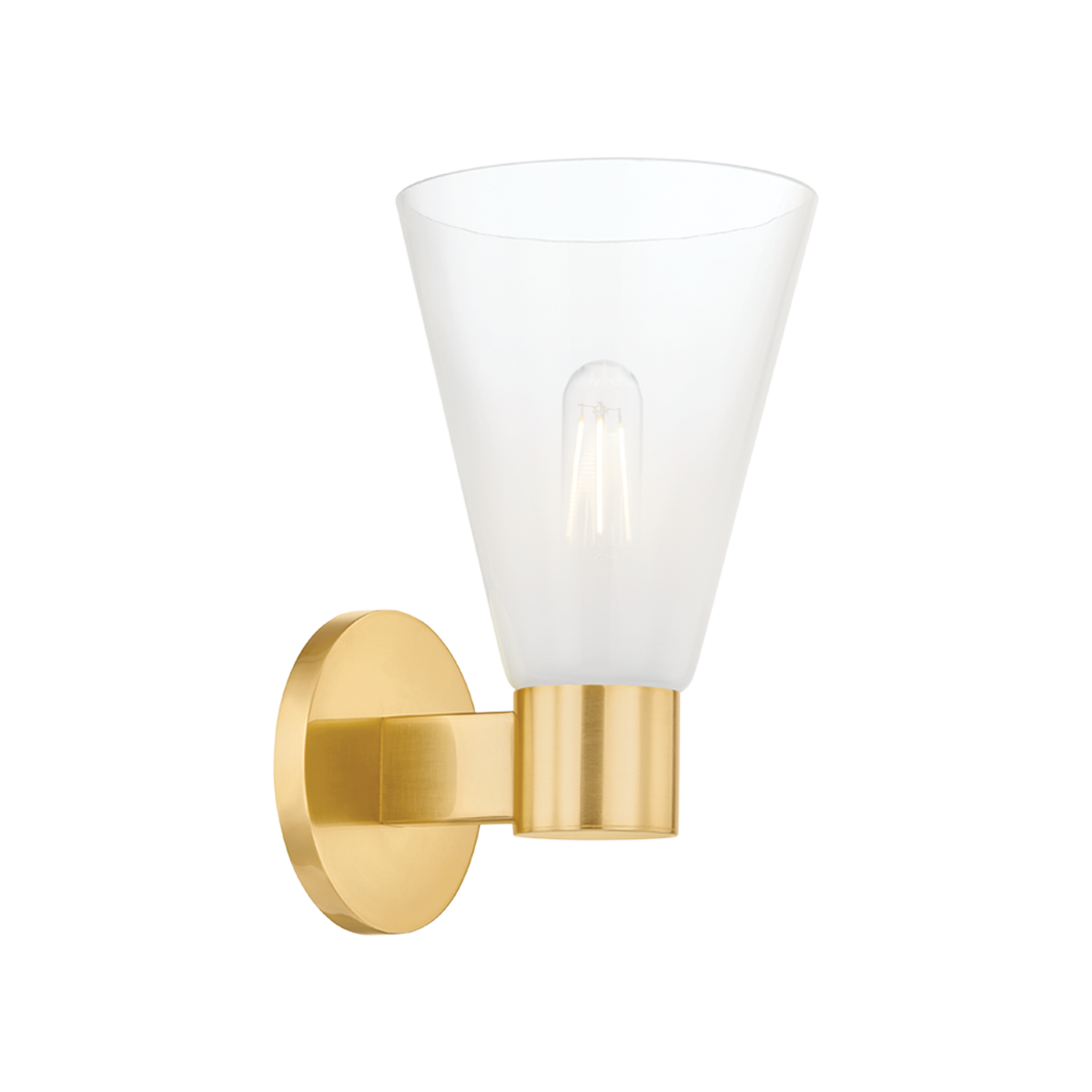 Alma Wall Sconce Small Wall Sconce Aged Brass 