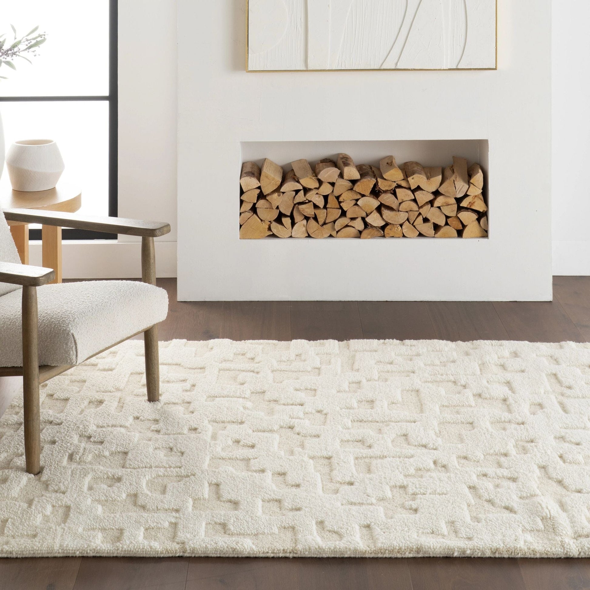 Alora Natural Hand Knotted Wool Rug Rugs 