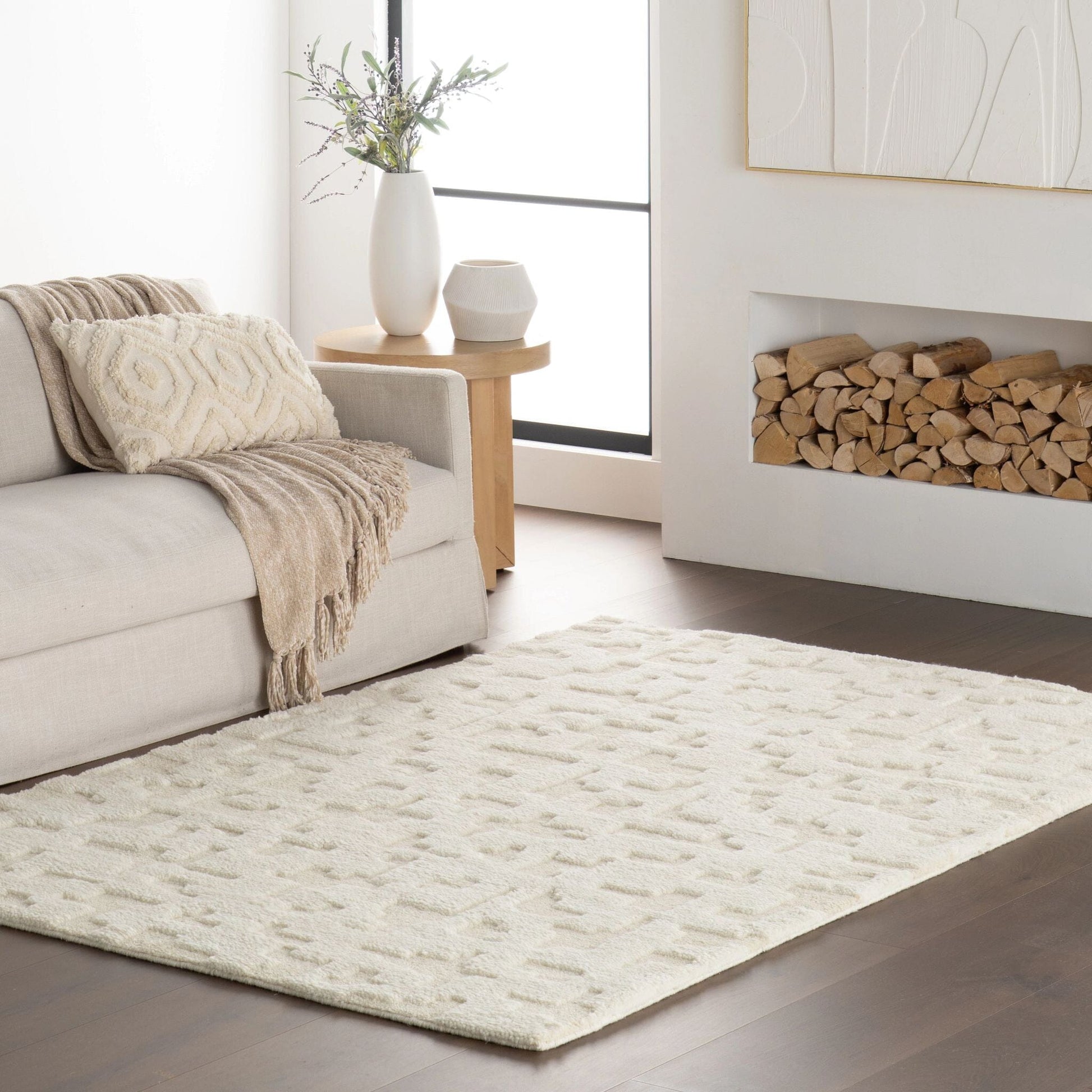 Alora Natural Hand Knotted Wool Rug Rugs 