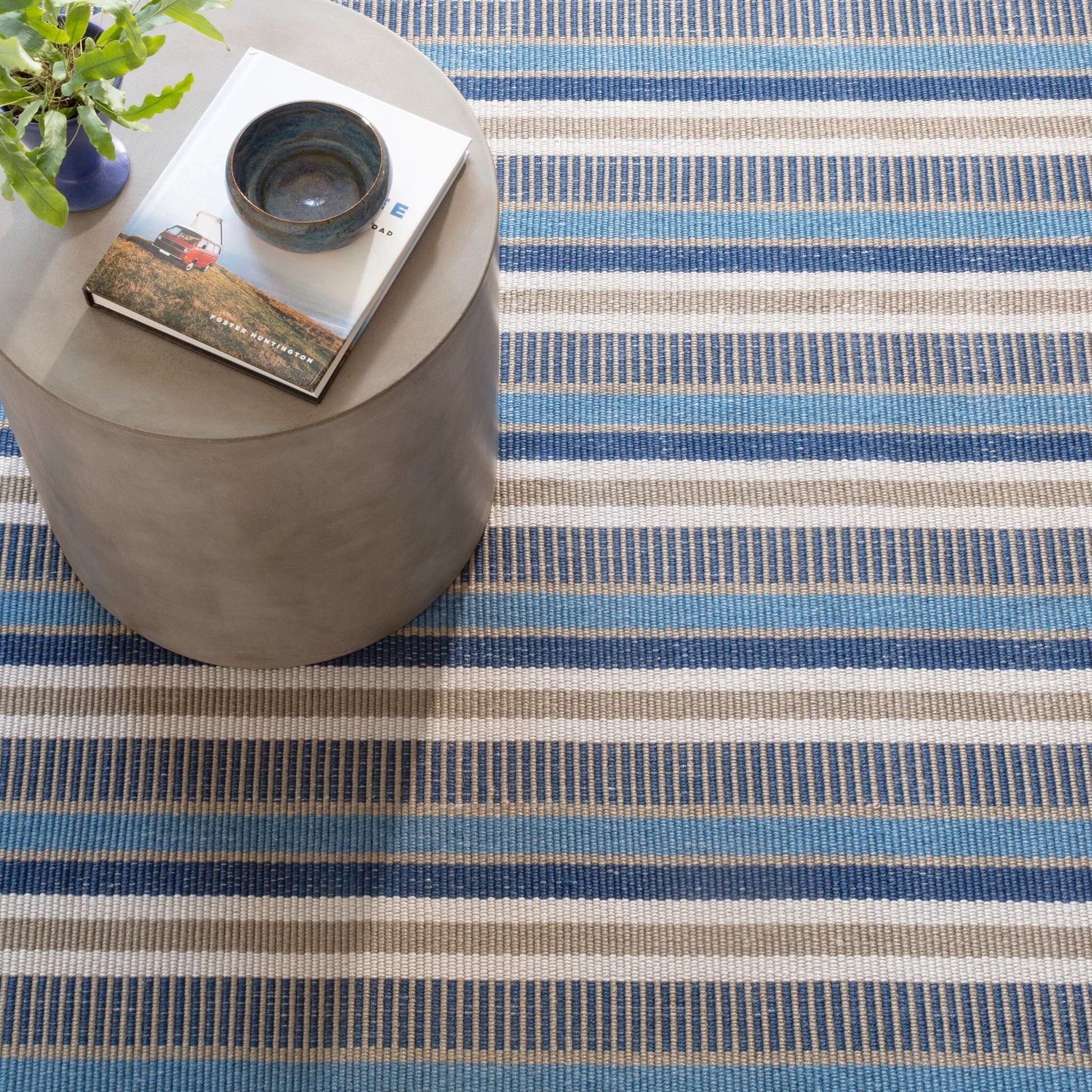 Always Greener Blue/Grey Handwoven Indoor/Outdoor Rug Rugs 