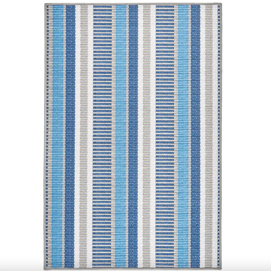 Always Greener Blue/Grey Machine Washable Rug WASHABLE 