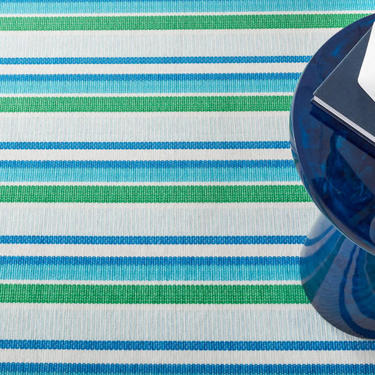 Always Greener Cobalt/Green Machine Washable Rug WASHABLE 